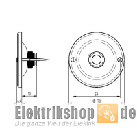 UP-Taster Kontaktschale Messing matt verchromt KS 2075 Grothe