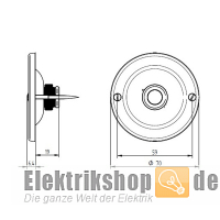 UP-Taster Kontaktschale Messing weiß KS 2074 WS Grothe