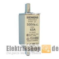 NH-Sicherung 63A Gr. 000 (00) Stirnkennmelder 3NA3822 Siemens