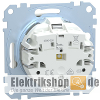 Schuko-Steckdose System M polarwei&szlig; gl. MEG2301-0319 Merten