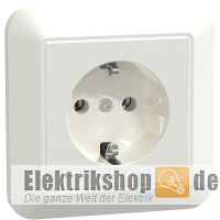 Steckdose mit voller Abdeckplatte polarwei&szlig; MEG2301-1019 Merten