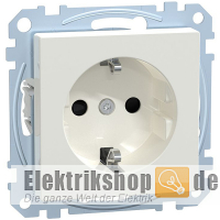 Steckdose mit Kinderschutz polarwei&szlig; gl. MEG2300-0319 Merten