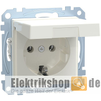 Steckdose mit Klappdeckel polarwei&szlig; gl. MEG2311-0319 Merten