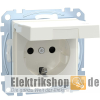Steckdose mit Klappdeckel IP44 polarwei&szlig; MEG2314-0319 Merten