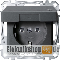 Schuko-Steckdose mit Klappdeckel IP44 anthrazit MEG2314-0414 Merten