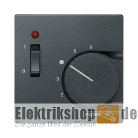 Zentralplatte für Raumtemperaturregler-Einsatz mit Schalter anthrazit 536114 Merten
