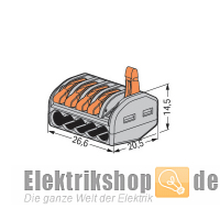 5-Leiter-Klemme mit Betätigungshebeln bis 2,5/4mm² 222-415 WAGO