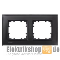 2-fach Rahmen Glas schwarz 90mm-Maß Delta miro 5TG1202-2 Siemens