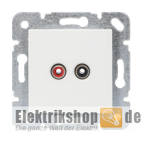 Lautsprecher-Steckdose mit Zentralscheibe 50x50 rw EGB VIKO