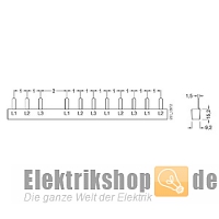 Stiftsammelschiene 3-phasig/N + 8x Phase 5ST3624 Siemens