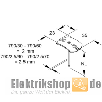 100 Stk. Nagelscheibe mit Nagel 40mm 790/40 Kleinhuis