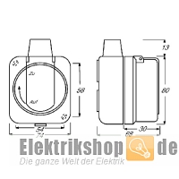 Schuko Steckdose IP66 2300 EWDI Busch-Duro 2000 IP 66 BJ