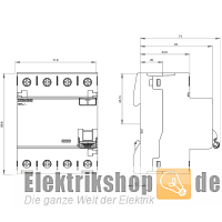 FI-Schutzschalter 40A 30mA 4-polig 5SV3344-6 Siemens