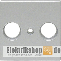 Zentralscheibe Antennendose 2-Loch Karre silber EGB VIKO