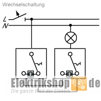 Busch Jaeger Wippschalter-Einsatz 2000/6 US Aus/Wechsel