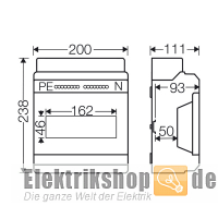 Automatengehäuse 9TE AP/FR IP54 KV1509 Hensel