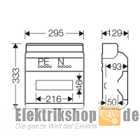 Automatengehäuse 12TE AP/FR IP54 KV1512 Hensel