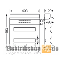 Automatengehäuse 36TE AP/FR IP54 KV2536 Hensel