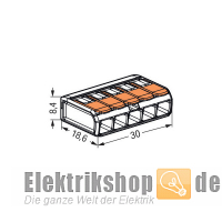 COMPACT-5-Leiter-Klemme mit Betätigungshebel 221-415 WAGO