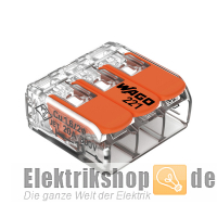 50 Stk. COMPACT-3-Leiter-Klemmen mit Bet.-Hebel 221-413 WAGO