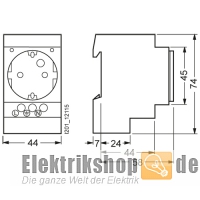 SCHUKO-Steckdose 16A für Verteilereinbau 5TE6800 Siemens