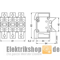 NEOZED-Formstoffsockel D01 3-polig Komfort 5SG5301 Siemens