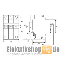 3B20 Leitungsschutzschalter B 20A 3-polig DLS 6H B20-3 Doepke