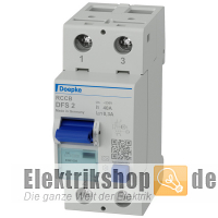 FI-Schutzschalter 40A/300mA 2pol. DFS2 040-2/0,30-A Doepke