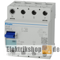 FI-Schutzschalter 40A/30mA 4pol. DFS4 040-4/0,03-A Doepke