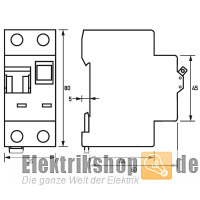 FI-/LS-Kombination B16/0,03A 1pol+N DRCBO 3 B16/0,03/1N-A Doepke