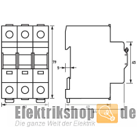 Ausschalter/Hauptschalter 63A 3-polig 3S RH 063-300 Doepke