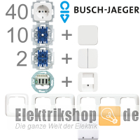 1-Familienhaus Paket alpinweiß Reflex SI Busch Jaeger