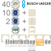 1-Familienhaus Paket cremeweiß Duro 2000 SI Busch Jaeger