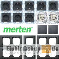 Spar-Set anthrazit System M & M-Plan Merten
