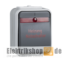 Heizung Notschalter beleuchtet IP44 AQUA-Top grau 441229 ELSO