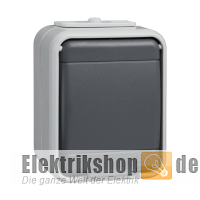 AP-Steckdose 1-fach IP44 AQUA-Top grau 445009 ELSO