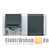 Steckdose 2-fach waagerecht Aufputz IP44 WG 800 8220W Jung