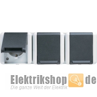 Steckdose 3-fach waagerecht Aufputz IP44 WG 800 8230W Jung