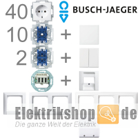 1-Familienhaus Paket Busch-balance SI alpinweiß Busch Jaeger