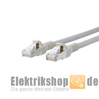 Patchkabel 0,5m Cat.6A geschirmt grau mit RJ45-Stecker METZ