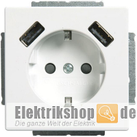 Future Linear USB-Steckdose studioweiß 20 EUCB2USB-84 Busch-Jaeger