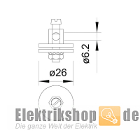 Anschlussklemme verzinkt messing für Leiter bis 16 mm² 928 OBO