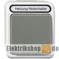 Heizung-Notschalter 2-pol AP Aquastar IP44 grau MEG3449-8029 Merten