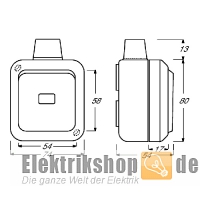 Kontrollschalter IP66 Aus/Wechsel 2601/6 SKWDI Busch-Duro 2000 B/J