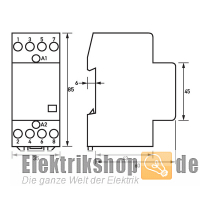 Schütz 24A 4S 230V AC HS20-40 Doepke