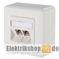 Aufputz-Anschlusseinheit 2 Port Cat.6 reinweiß 1307380002-I Metz