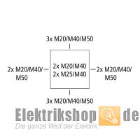 Abzweigdose AP/FR IP55/IP66 grau 82540001 Abox 250-L Spelsberg