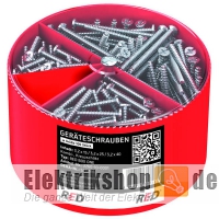 Geräteschrauben-Box 100x15/25/40x3,2mm 2260-10-0001 RED