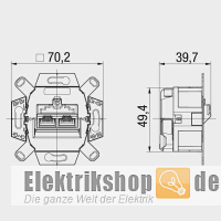 UP UAE Datendose 2-fach CAT.6A 136104070 Rutenbeck