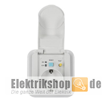 Fehlerstrom-Steckdose 1-fach IP44 UP weiß 230V/16-0,03A Klein